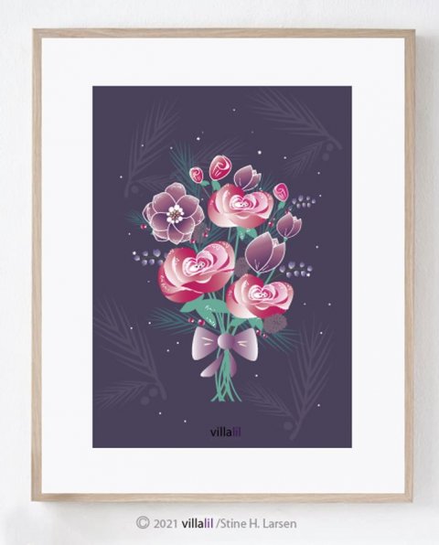 Vinterbuket - sløjfe Vinterbuket - sløjfe