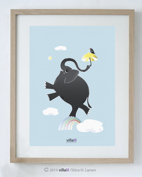 Miniplakat/ kort med dyremotiv Miniplakat/ kort med dyremotiv