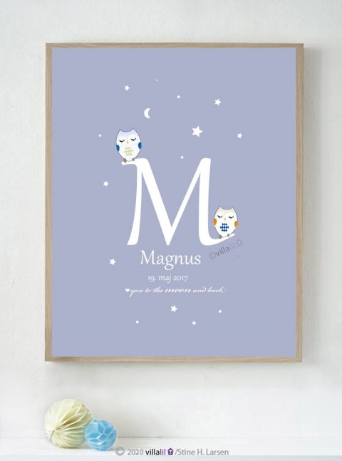 Navneplakat - bogstavugler Navneplakat - bogstavugler